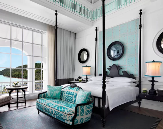 Family suite living area with soft daylight